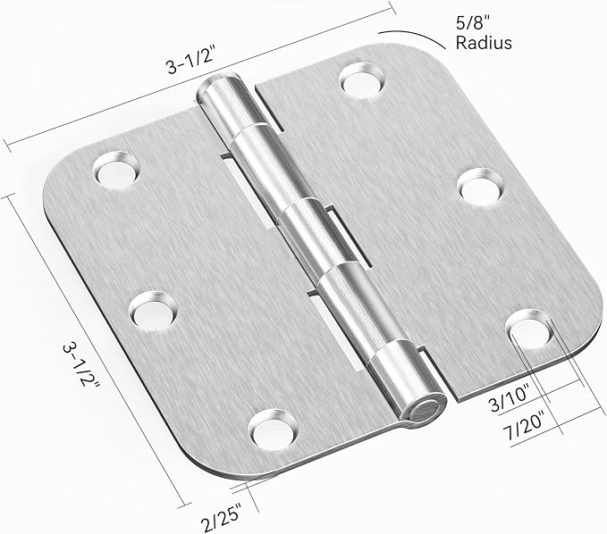 Door Hinges Brushed Nickel - Image 5