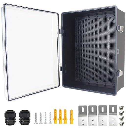 Electrical Junction Box, IP67 Waterproof Outdoor Box ABS Plastic Enclosure by Qukipet