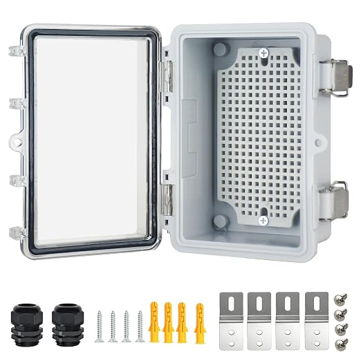 Electrical Junction Box, IP67 Waterproof Outdoor Box ABS Plastic Enclosure by Qukipet