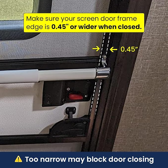 RV Screen Door Grab Bar, Camper Door Support Handle Bar Accessories | Easy Grip - Image 5