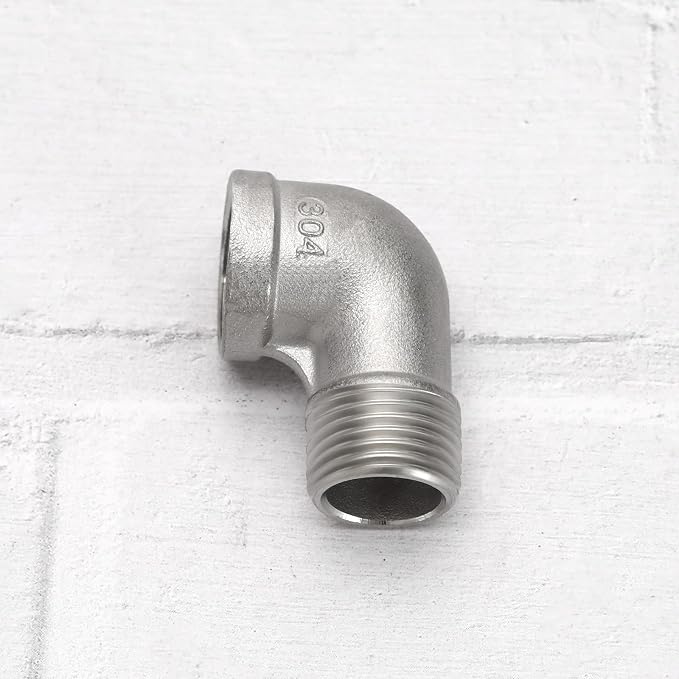 2 Pcs 304 Stainless Steel 90 Degree Elbow Connectors 1/2inch BSP Thread Elbow - Image 5