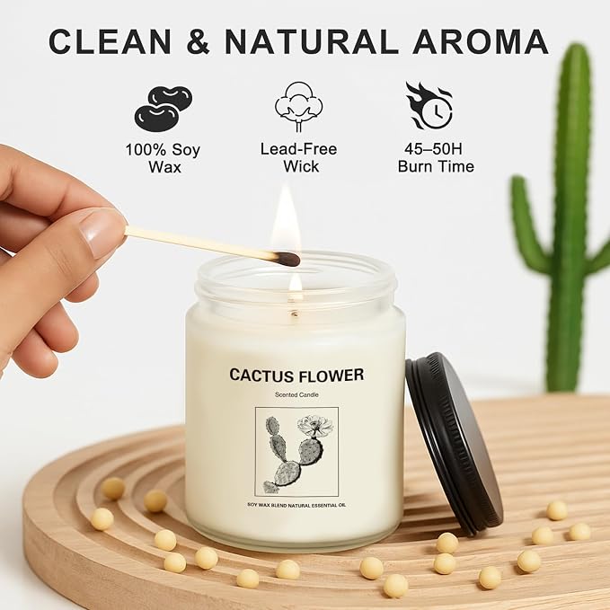 Scented Candles for Home, 4 Pack Soy Candle Gift Set - Image 4