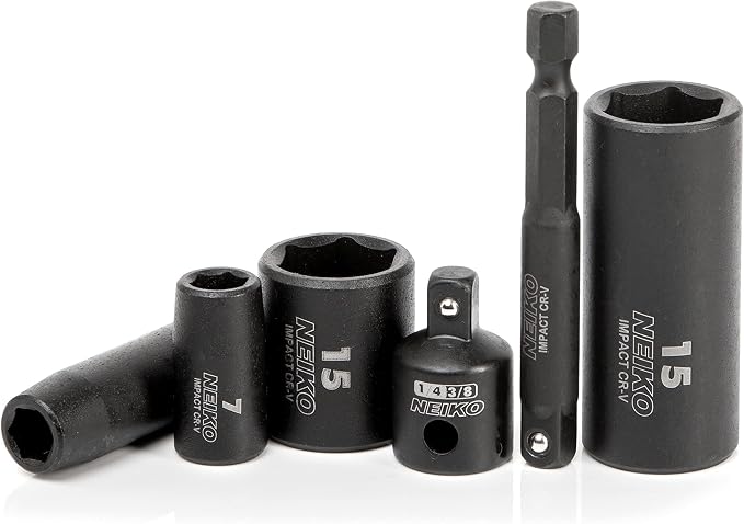 NEIKO 02481A 1/4" Drive Impact Socket Set, 30 Piece, Metric Sizes 4 – 15 MM - Image 4
