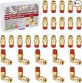 1/4" Tube x 1/8" NPT Male Straight & Elbow Brass Air Fittings Kit, 20 Straight by BOERAY