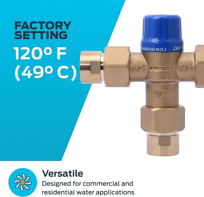 Cash Acme 3/4 Inch HG110-D FNPT Thermostatic Mixing Valve - Image 3
