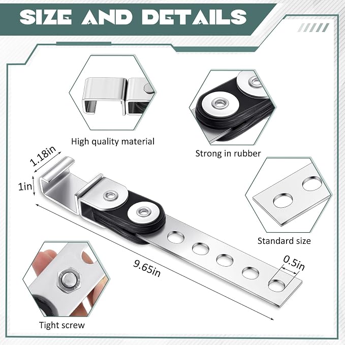 Geetery 2 Pack 2.5 Inch Swivel Style Exhaust Hangers | Heavy Duty Muffler Hanger - Image 2