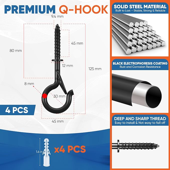 250Lbs 5’’ M8 Q-Hanger Hook - Image 6