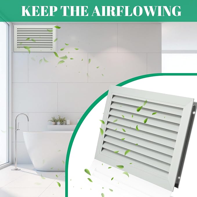 Door Vents for Interior Doors Two Sided, 20” x 12” Door Louver Vent Aluminum - Image 5