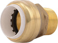 SharkBite 3/4 Inch PVC x 3/4 Inch MNPT Adapter, Push to Connect Brass Plumbing by SharkBite