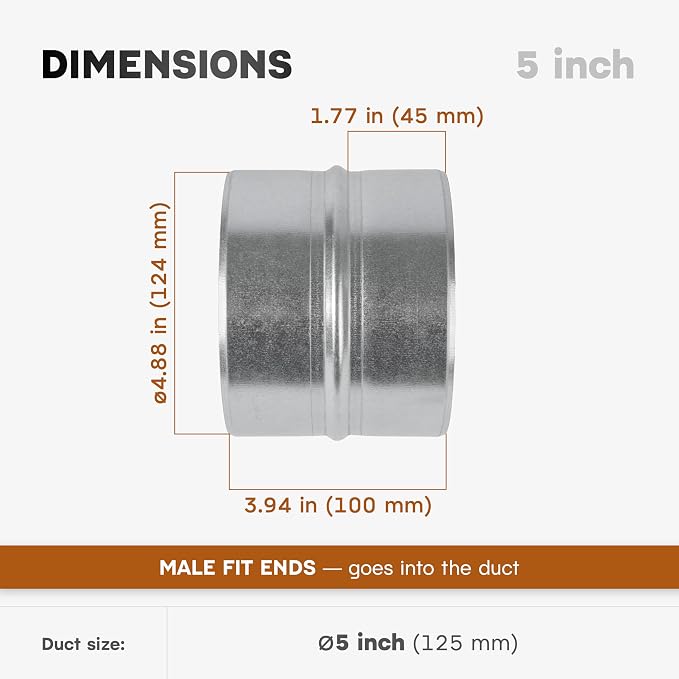 5'' Inch Galvanised Steel - Image 2