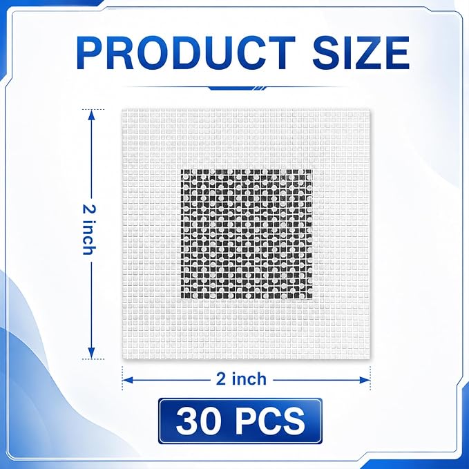 Blulu 30 Pcs 2 Inch Drywall Repair Kit Self Adhesive Mesh Drywall Patches - Image 2