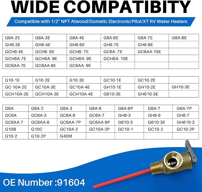 1/2'' Upgrade NPT 210°F 150 PSI Water Heater Relief Valve | - Image 3