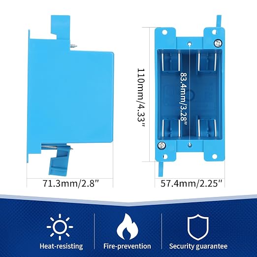 1-Gang PVC Old Work Electrical Outlet Box, 14 Cu.in | Living Hinges and - Image 2