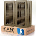 4" x 10" Floor Register Vent Covers 6Pack, Steel Floor Vent by VENTYUN