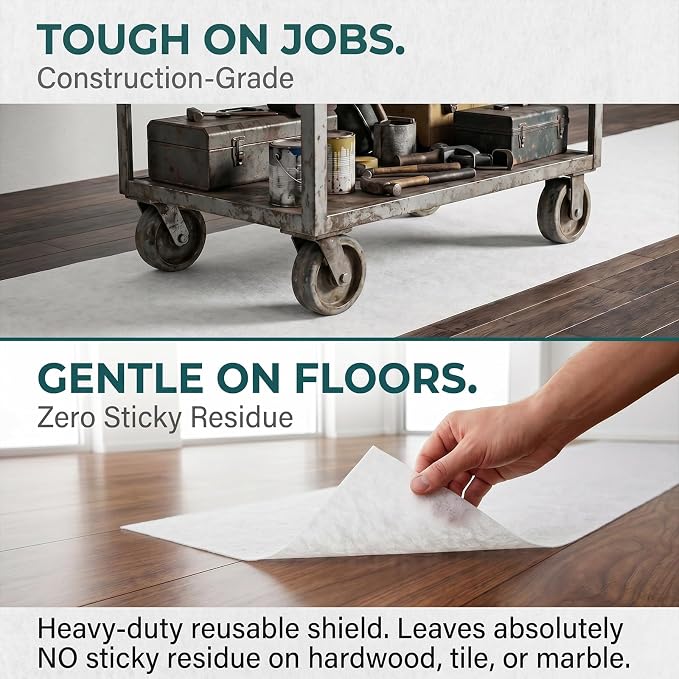 40"x100' Temporary Floor Protection, Self-Adhesive Floor Covering, 333 sqft - Image 4