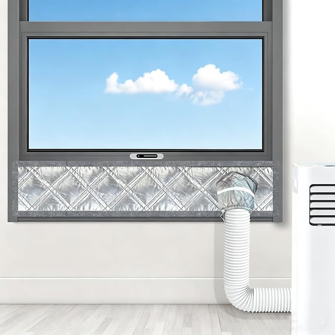 40" Heavy Duty Portable Air Conditioner Window Kit Reflective Aluminum Foil - Image 2
