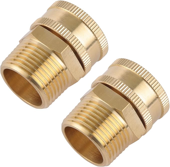 Garden Hose Adapter, 3/4" NPT Male X 3/4" GHT Female Connector | Dual Swivel - Image 5