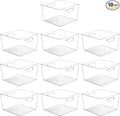 Vtopmart 10 Pack Extra Large Clear Storage Bins, 11x11 Cube Organizer | Acrylic by Vtopmart