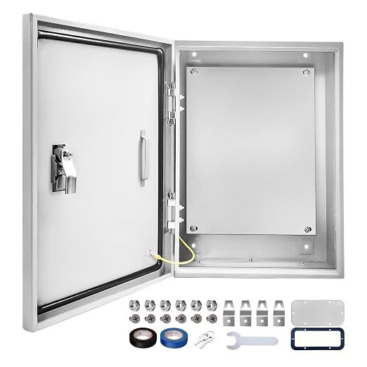 Electrical Junction Box 20x12x10, NEMA 4X IP66 Steel Enclosure Box | 1.5mm steel by CXCESNS