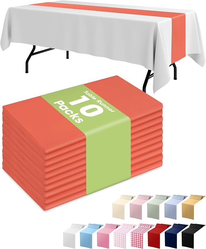 Pureegg Orange Plastic Table Runners by Pureegg