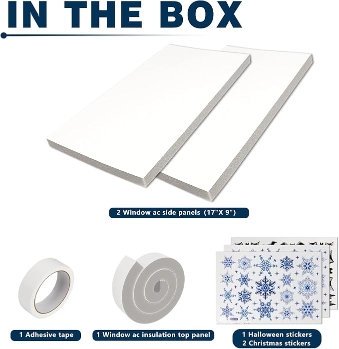 AC Insulation Side Foam Panels for Window AC Unit, Indoor Air Conditioner Cover - Image 8