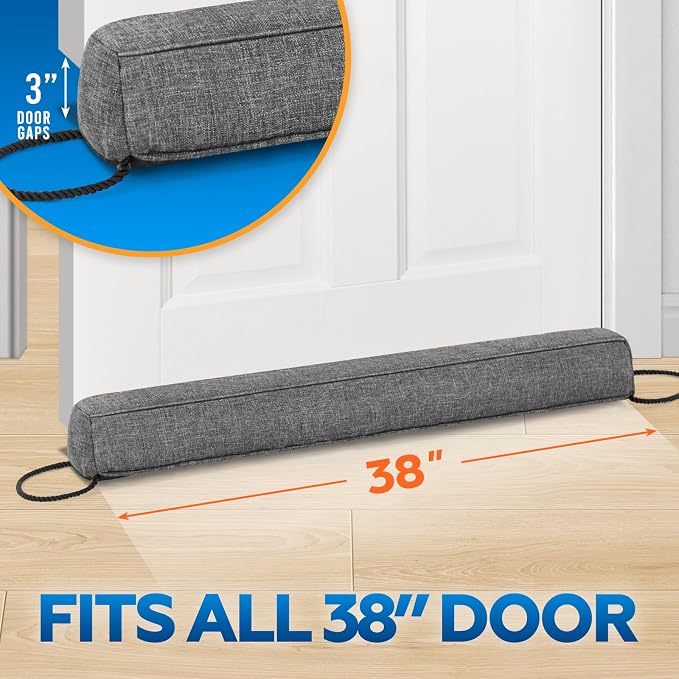 Comfyanno 38” Weighted Under Door Draft Stopper, 2.2lb Door Wind Blocker | Fits - Image 7
