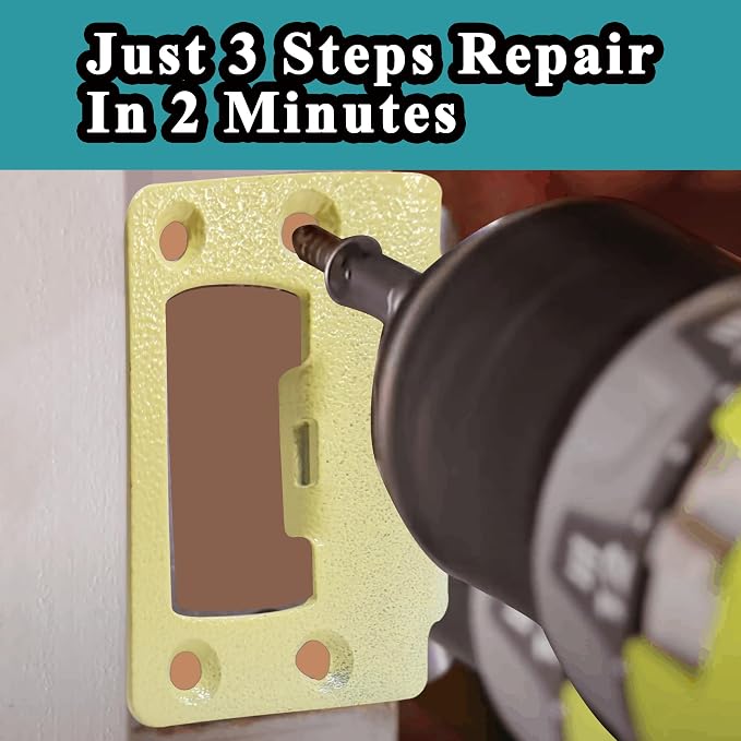 2-1/4" by 1-3/4" Door Latch Restorer Strike Plate - Image 5