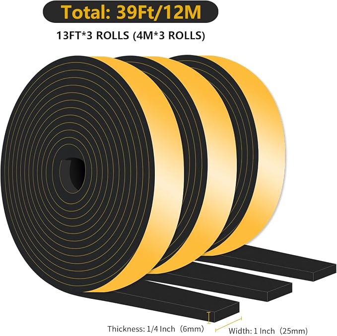 High Density CR Door Seal, for Door and Window, 1 in x 1/4 in x 39Ft | Air - Image 2