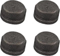3/4 Inch Malleable Cast Iron Pipe Cap, DIY Steampunk Industrial Vintage Style by GIOKALRT