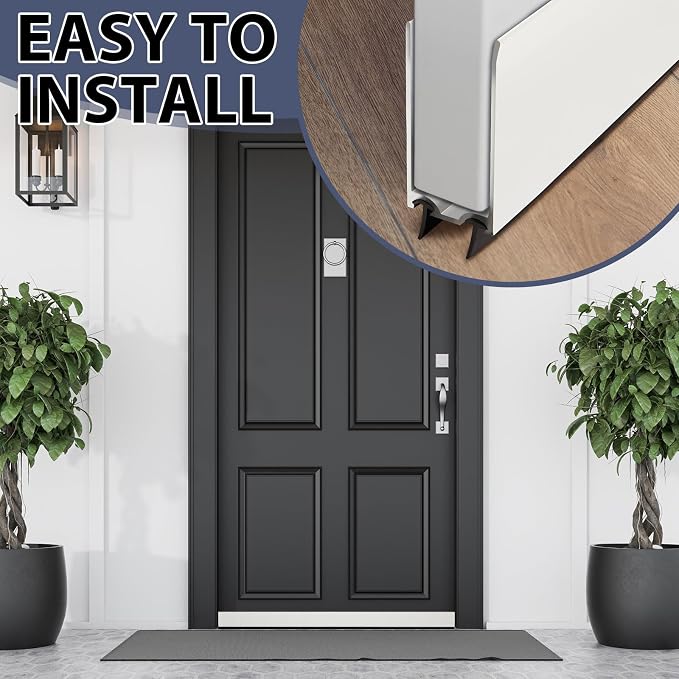 Pushglossy 1 Pack 1" x 35.5" Storm Door Sweep Replacement Bottom Sweep Aluminum - Image 5