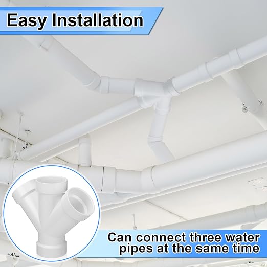 Pushglossy 2 Pcs 2 Inch Schedule 40 PVC Dwv Double Wye Fitting | Schedule 40 - Image 6
