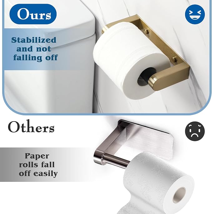Alise Gold Toilet Paper Holder Wall Mounted - Image 5