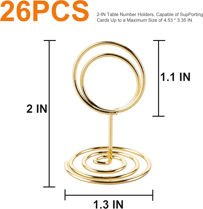 Table Number Holders, Photo Holder | Picture Holder, Cards Stand Name Menu Clips - Image 2