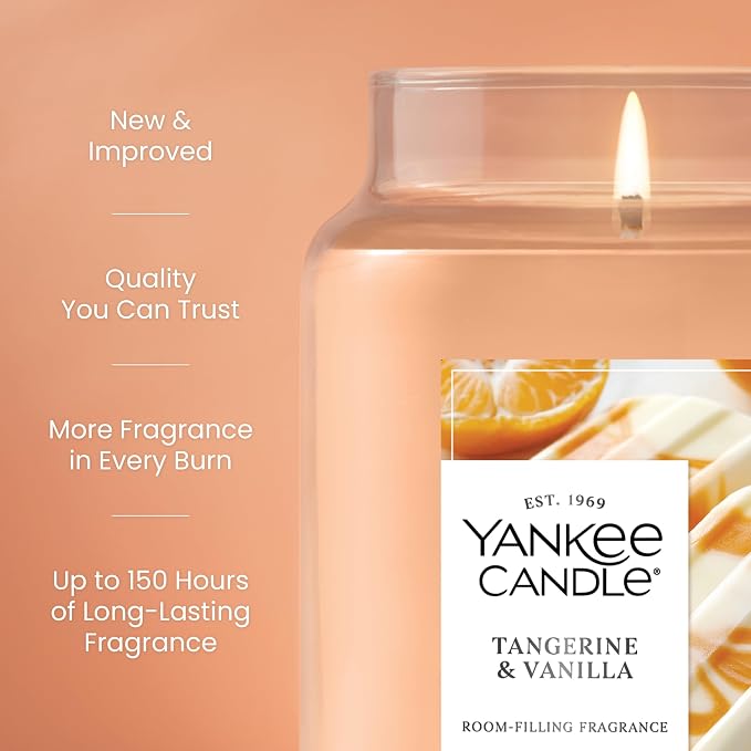 Yankee Candle Tangerine & Vanilla Scented Candle, 22oz Large Jar - Image 2