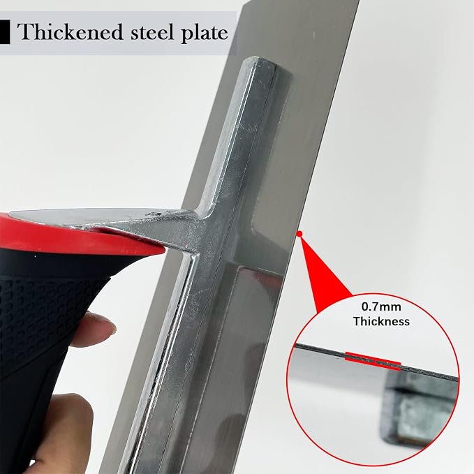 Drywall Flat Trowel 3pcs/Kit Carbon Steel Masonry Trowel Set | Soft Handle - Image 3