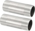 PATIKIL 304 Stainless Steel Pipe Fitting, 2 Pack 1" BSP Male x 1" BSP Male by PATIKIL