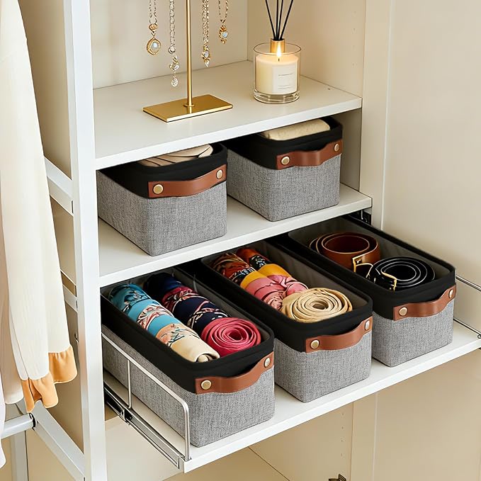 Small Fabric Storage Baskets, Decorative Basket - Image 3