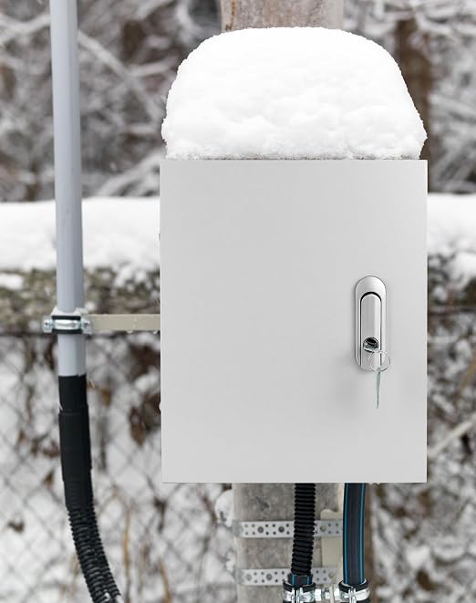 QWORK Heavy-Duty Outdoor Electrical Box, Fiberglass Reinforced Polyester - Image 4