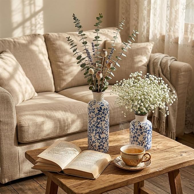 Chinoiserie Decor Ceramic Vases Set - Image 5