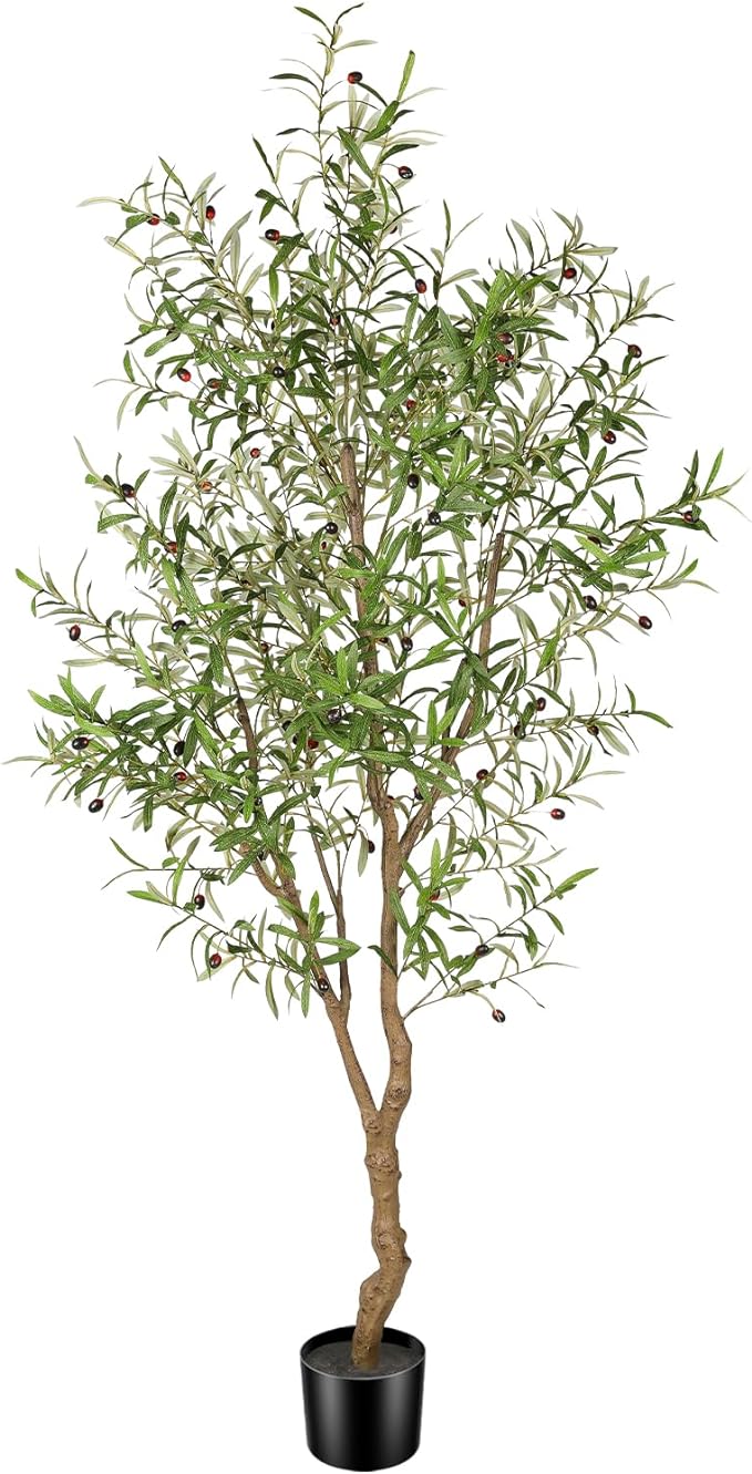 FEELEAD 7ft Faux Olive Tree by Home