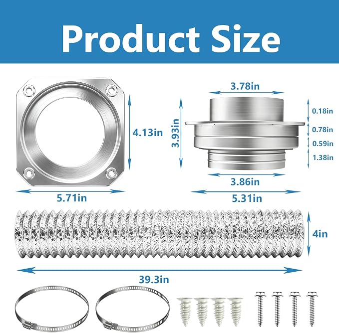 Stainless Steel Magnetic Dryer Vent Coupling Connector Kit, Suitable - Image 2