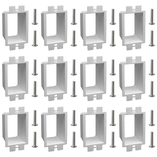 1-Gang BE1 Non-Metallic Electrical Power Outlet Box Extender, 12 Pack | ETL by XGGYA