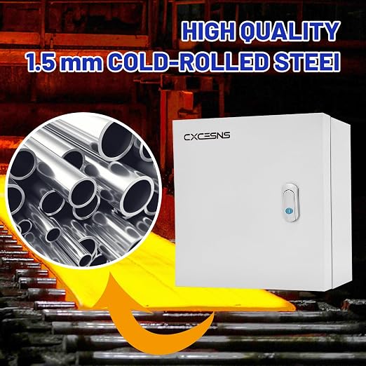 Electrical Junction Box 20x20x6, NEMA 4X IP66 Steel Enclosure Box | 1.5mm steel - Image 7