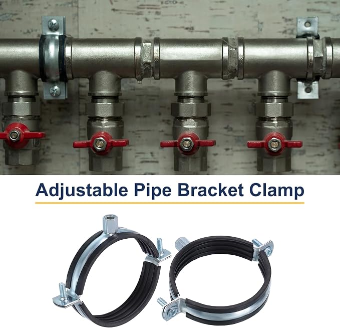 uxcell 6 Pcs Split Ring Pipe Hanger, 90mm/3.5inch Adjustable Pipe Bracket Clamp - Image 4