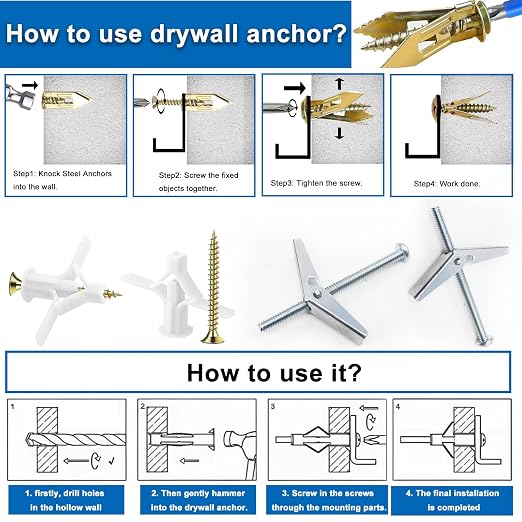 501PCS Drywall Anchors and Toggle Bolts - Image 6