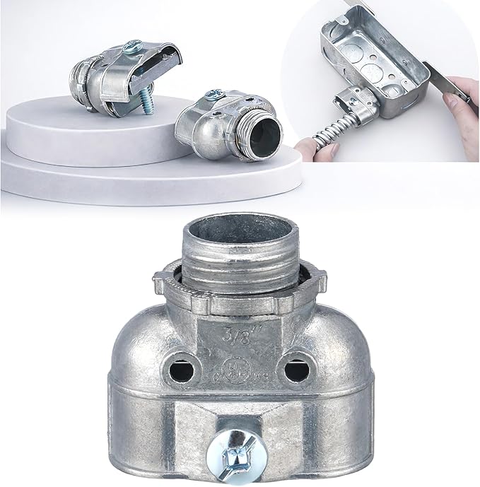 Tandefio 3/8" Flexible Conduit Metal Duplex Connector by Tandefio