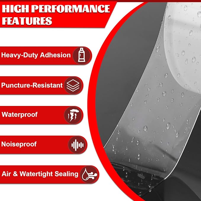 Transparent Window Weather Sealing Tape 3 Inch x 33 FT Weather Stripping - Image 4