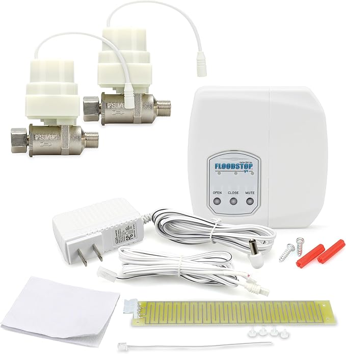 FloodStop Sink Leak Detector Kit, 3/8" Compression | Automatic Water Shut-Off by FloodStop