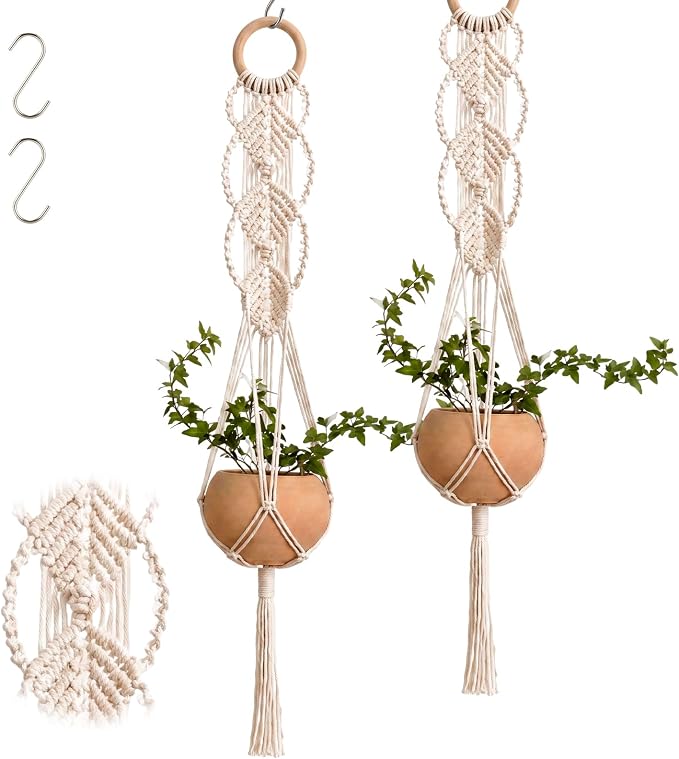 Shappy 2 Pack Boho Macrame Plant Hanger by Shappy