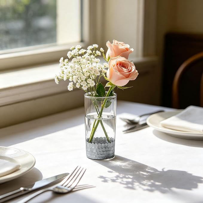 Hosley Argea Glass Bud Vases Set of 2, 6.25-Inch Small Vases - Image 5